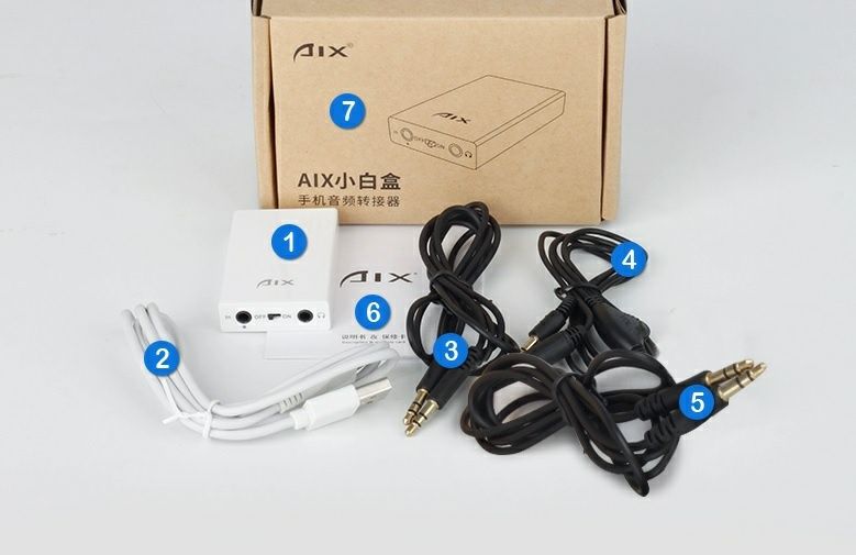 AIX A35 мини звуковая карта для стриминга с телефона планшета