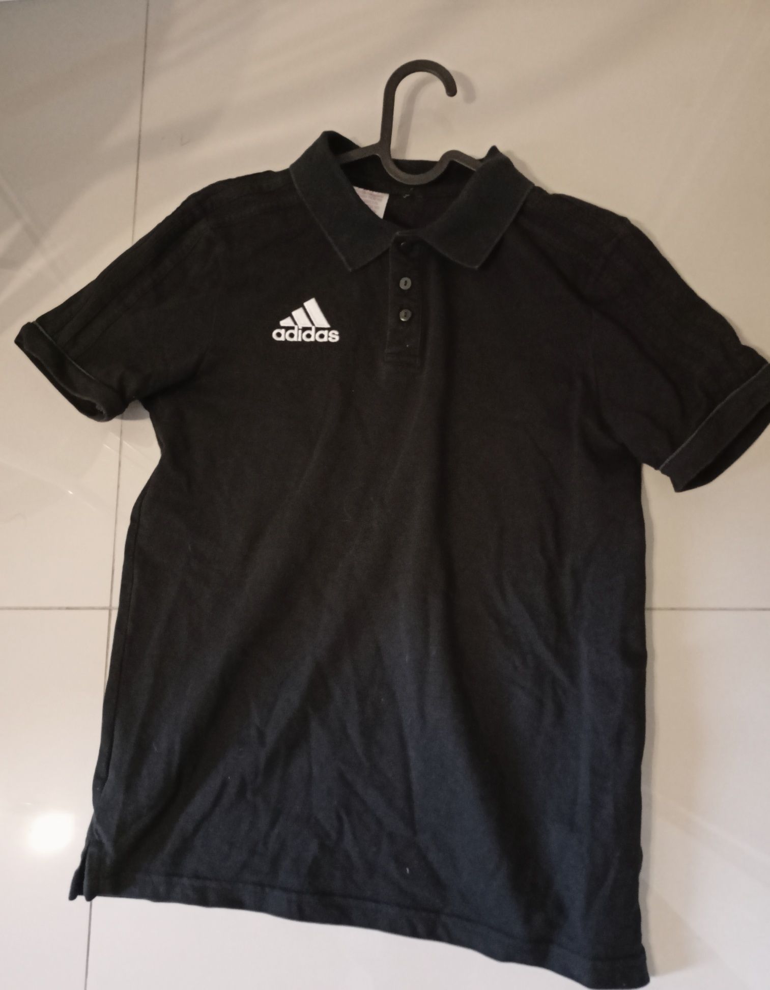 Adidas koszulka polo, czarna, rozmiar XS