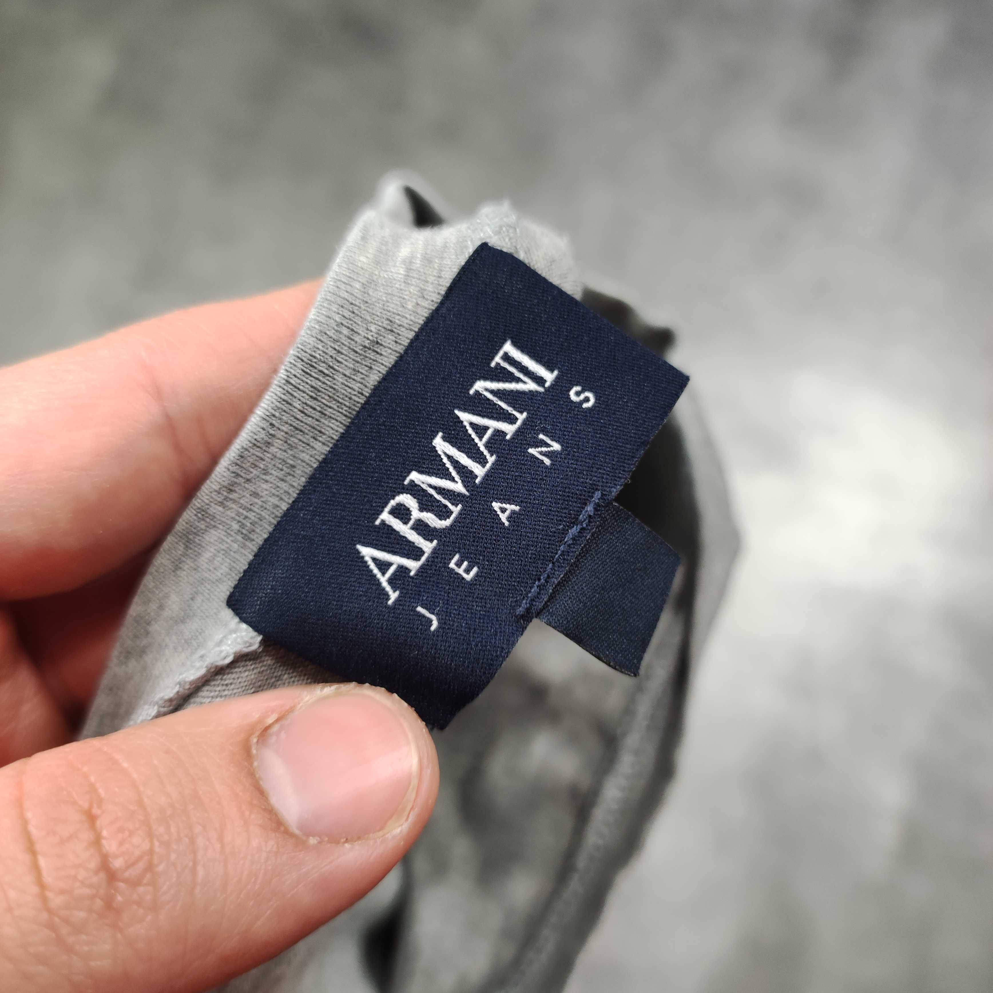 DAMSKA Bluzka Długi Rękaw Koszulka Szara Bawełna Emporio Armani Jeans