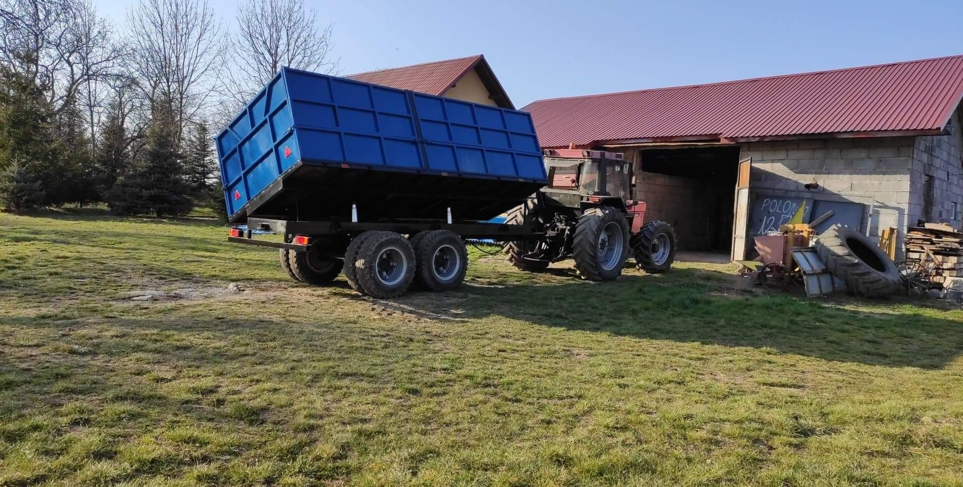 Przyczepa tandem,rolnicza, kiper 14 ton