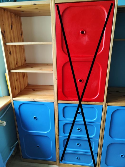 (Rezerwacja) Zestaw regały, szafka ikea
