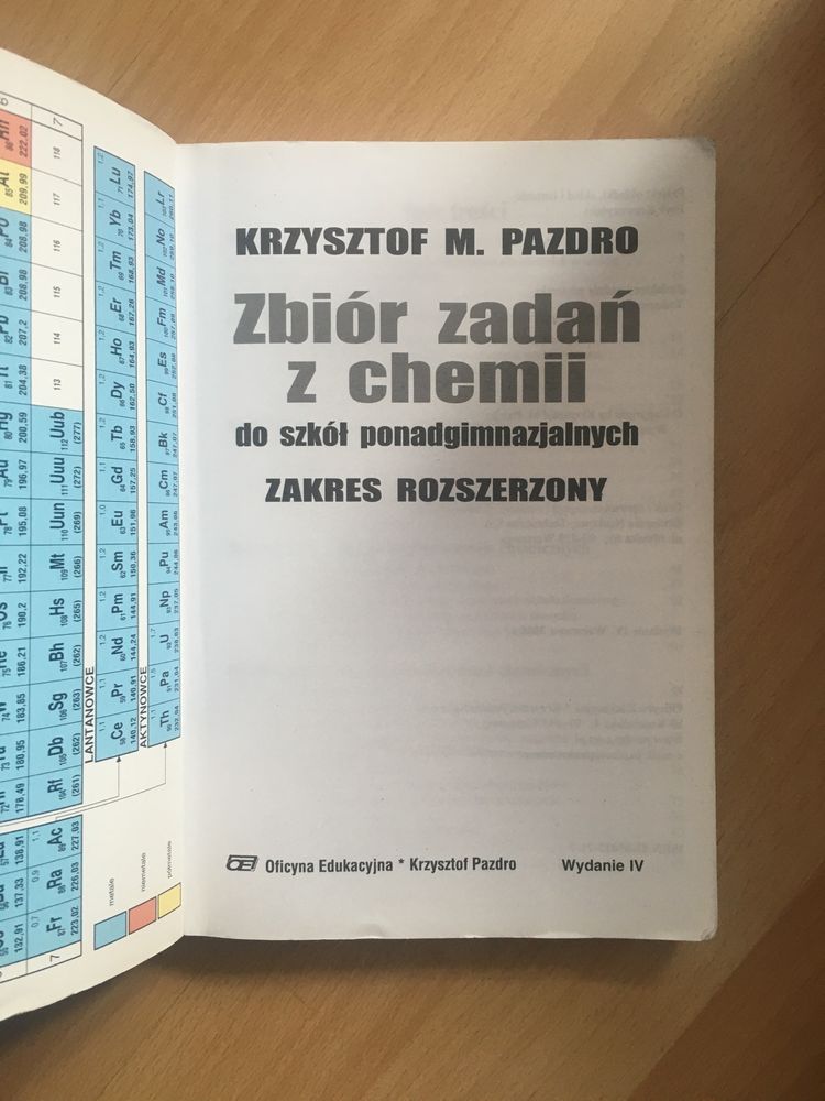 Zbiór zadań z chemii K. M. Pazdro, rozszerzony