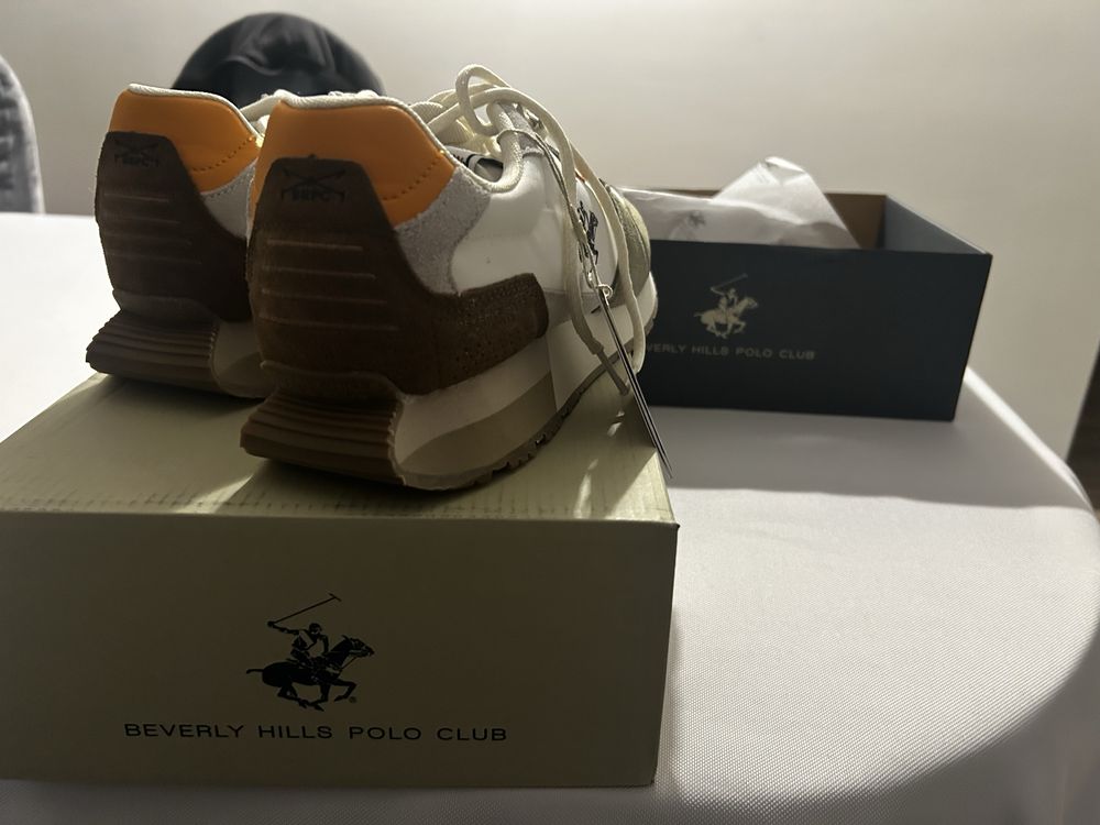 Sneakersy skórzane BEVERLY HILLS POLO CLUB