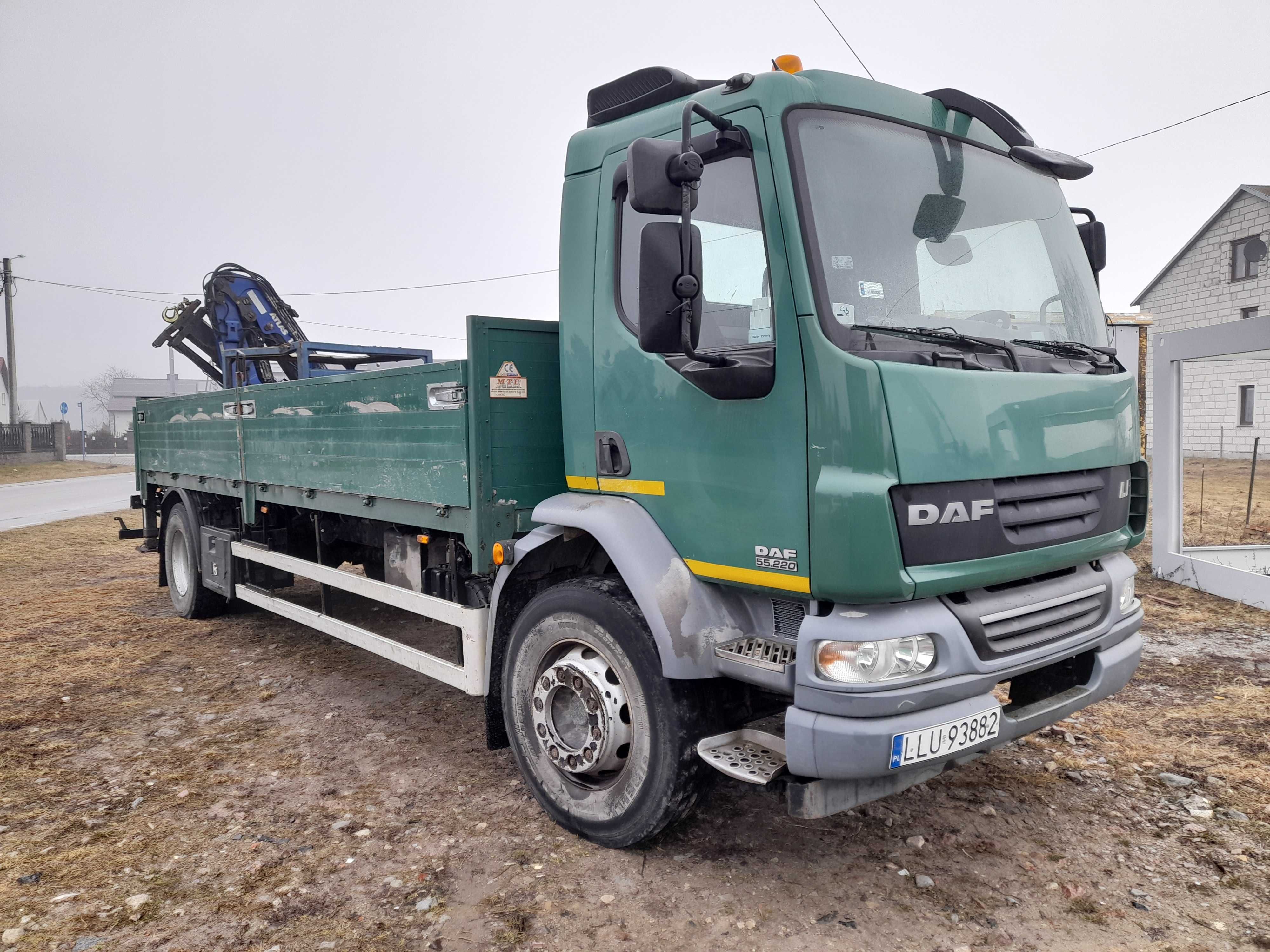DAF FA 55 skrzyniowy z Żurawiem Atlas 2011r 6692cm3 Zamiana