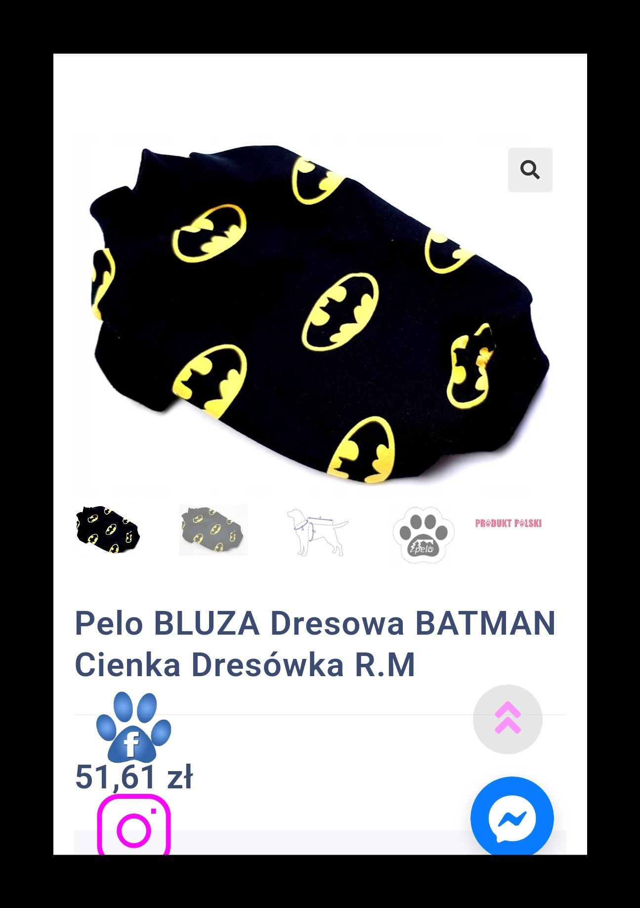 Nowe ubranko/bluza BATMAN dla małego psa/szczeniaka