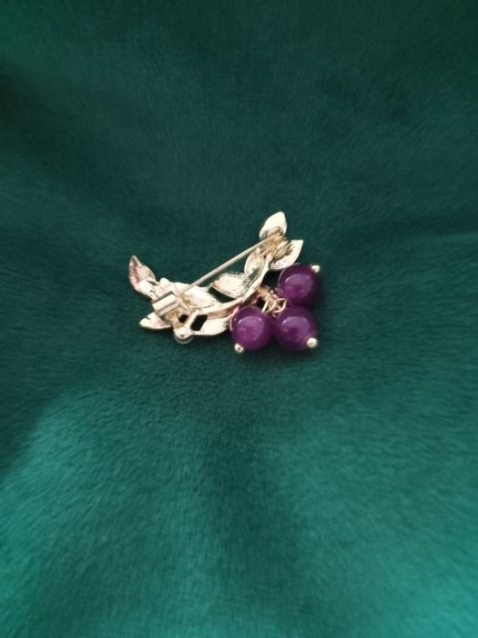 Broszka gałązka owoce jagody