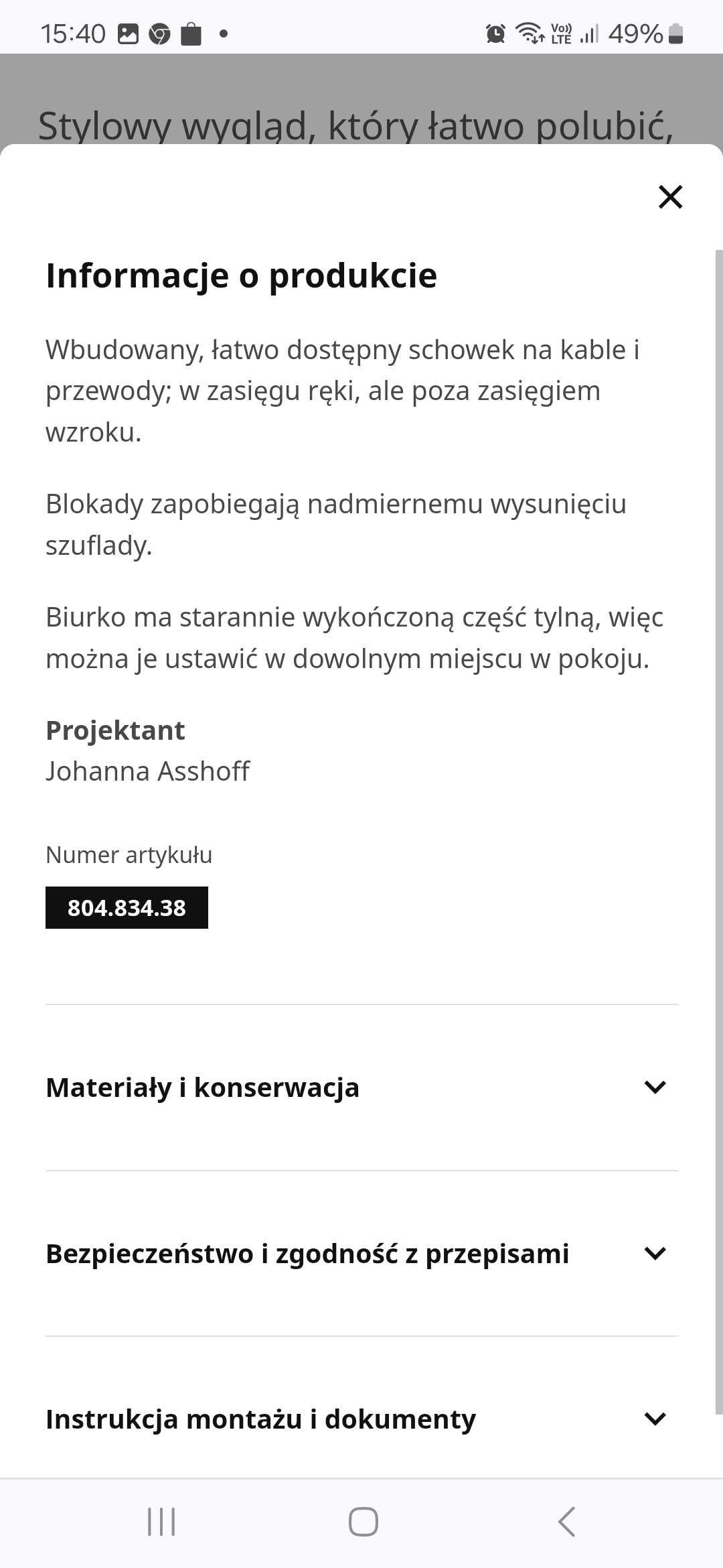 Biurko Alex Ikea białe 132X57