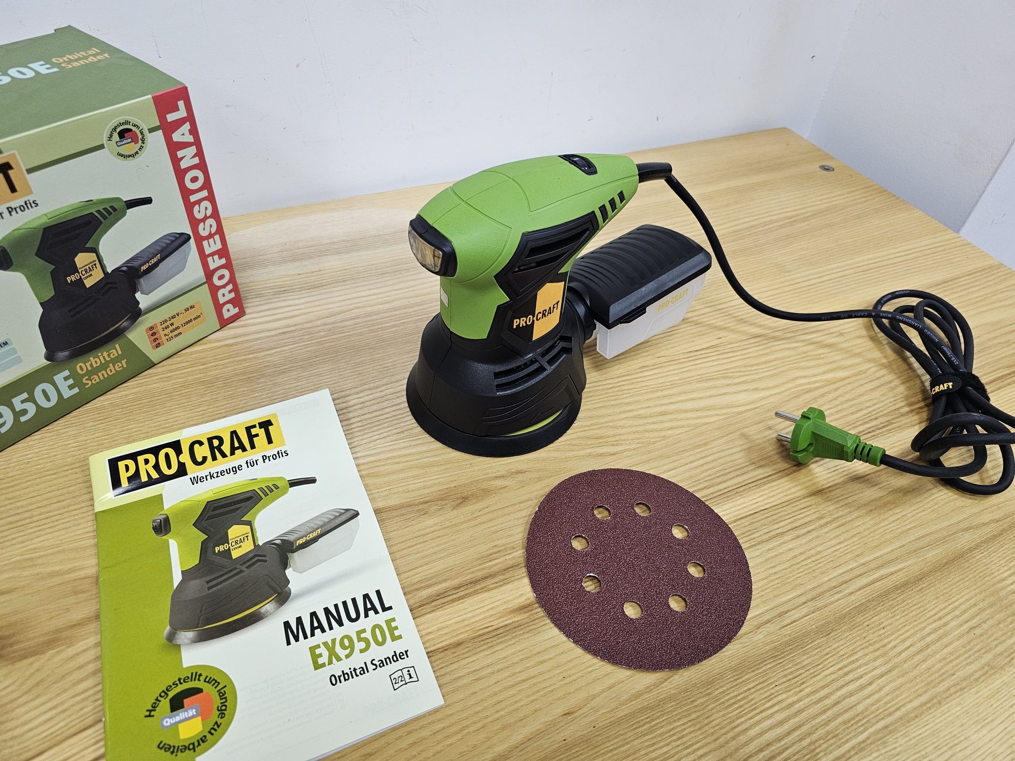 Шлифмашина эксцентриковая ProCraft EX950E Регулировка об.  Гарантия 36