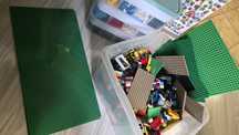Klocki lego mix ok 5,5kg + organizer na klocki, + 2 duże płytki