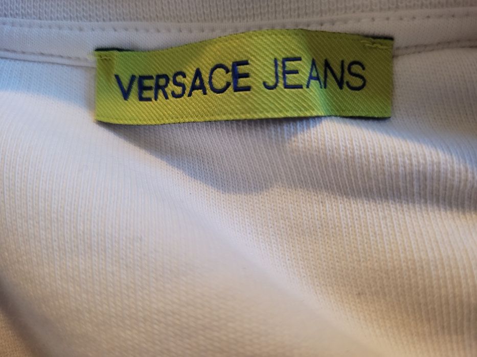 VERSACE, 100% Oryginalna! Biała bluza w kwiaty, rozmiar M
