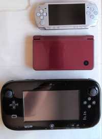 Consola jogo Nintendo Wii U Ds XL Sony PSP coleção antiga comando ps4