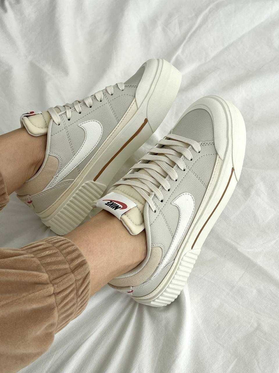 Женские кроссовки Nike Court Legacy Lift Beige 36-40 Хит Весны! Топ