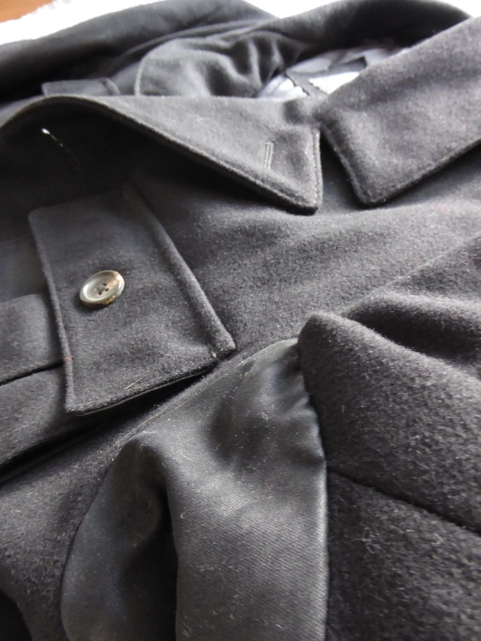 Płaszcz z wełny krótki czarny roz M Marc O'Polo