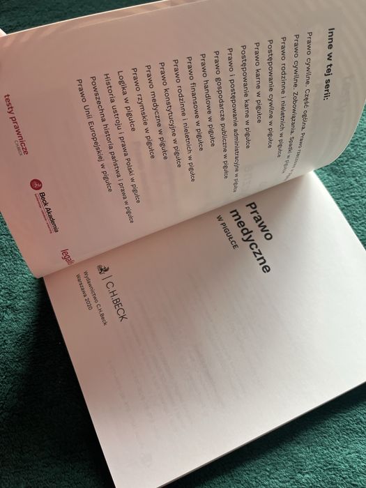 Prawo medyczne w pigułce C.H.Beck medycyna prawo pigułka Beck