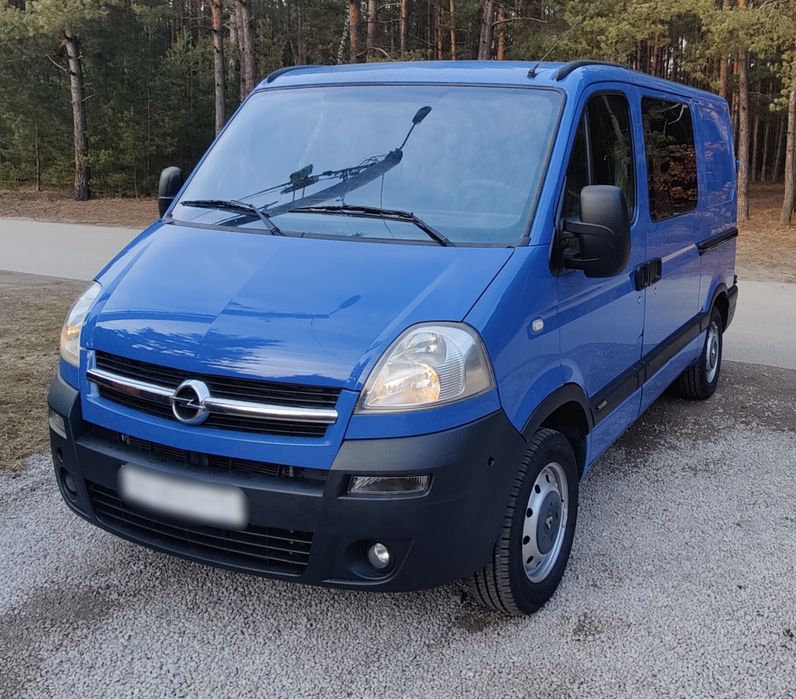 Opel Movano  dubel kabina 6 osób 2.5dci 2007r klima 2x drzwi przesuwne