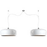 Hanoi - Lampa wisząca 2-punktowa 2xØ60cm, biała, styl skandynawski