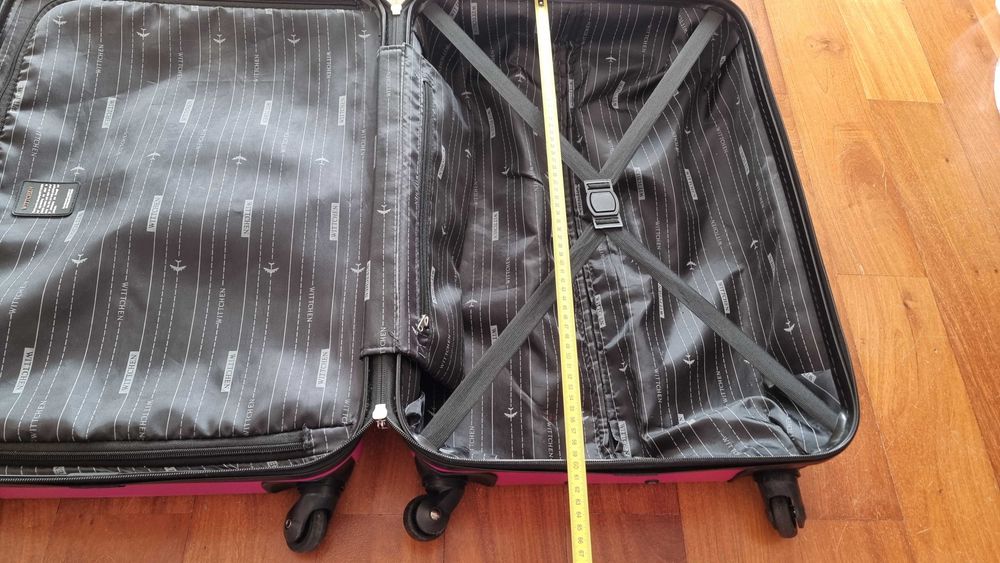 Różowa walizka podróżna Witchen o wymiarach 65x45x27 cm