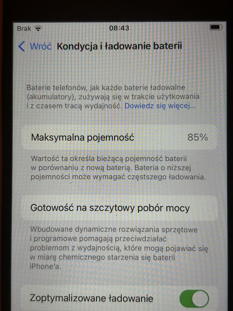 Iphone SE 3 generacja 2022 85% stan bdb