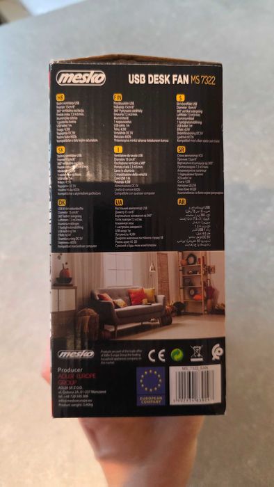 Nowy wiatrak biurkowy USB Mesko MS 7322 - Idealny na Lato!
