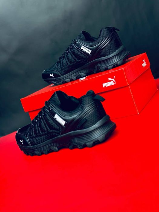 Черные кроссовки Puma на осень / не промокают / мужские кроссовки пума