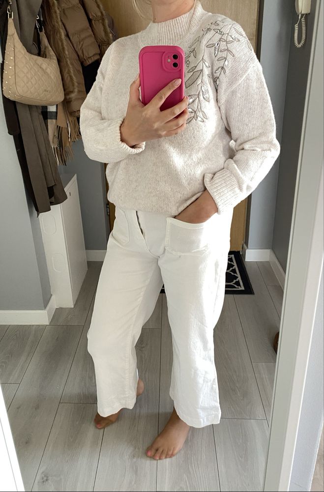 sweter, półgolf z aplikacją sinsay