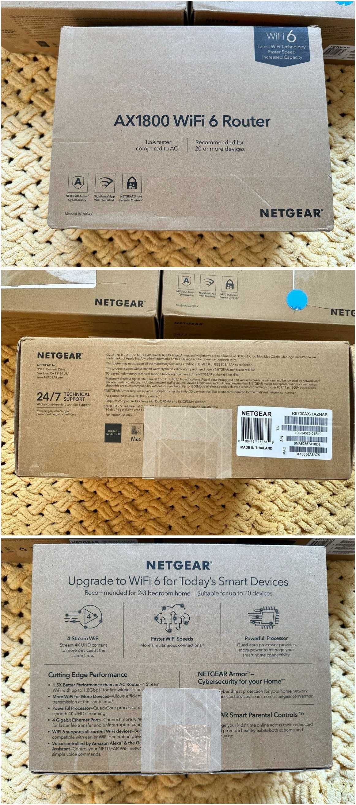 Роутер WiFi6 AX1800 Netgear R6700AX ідеал USA Original!