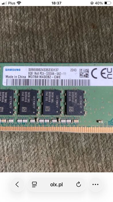 Ram DDr4 3x 8gb 3200mhz ecc intel xenon