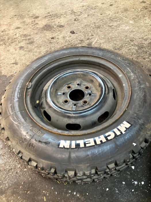 koła zimowe r14 kolce śnieg kjs trackday rally michelin 4x100