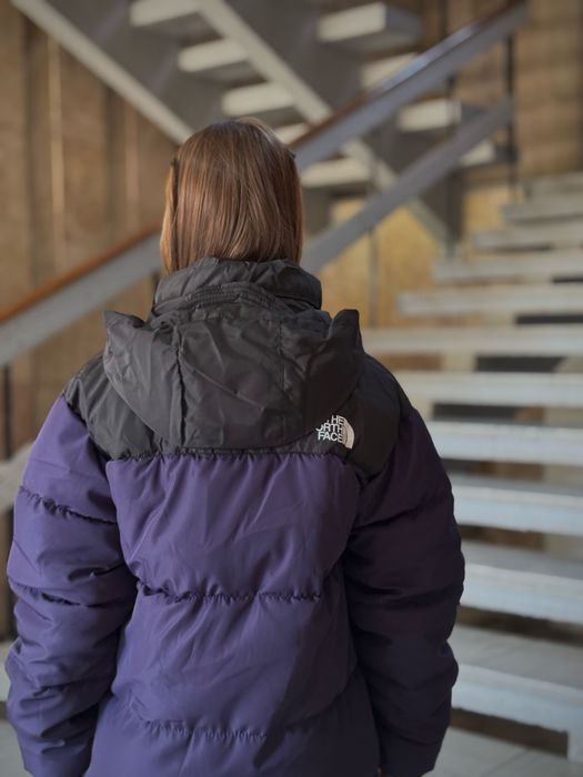 Шикарна зимова унісекс  куртка пуховик TNF зе норс фейс фіолетова