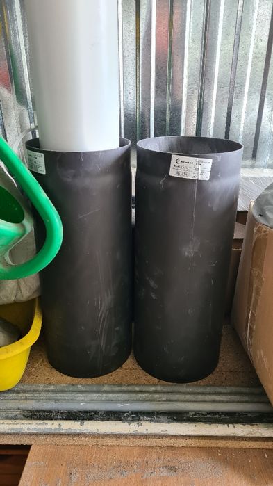 Rura stalowa fi200 0,5m spalinowa dymowa czarna