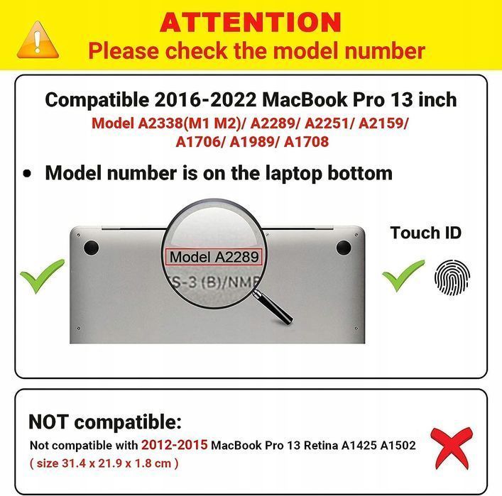 Etui kompatybilne z MacBook Pro 13