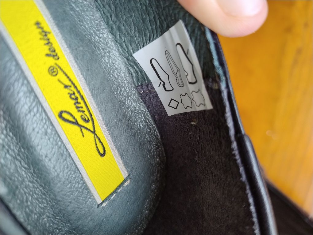 Czarne czółenka pantofle skóra lemar 37 nowe eleganckie buty skórzane
