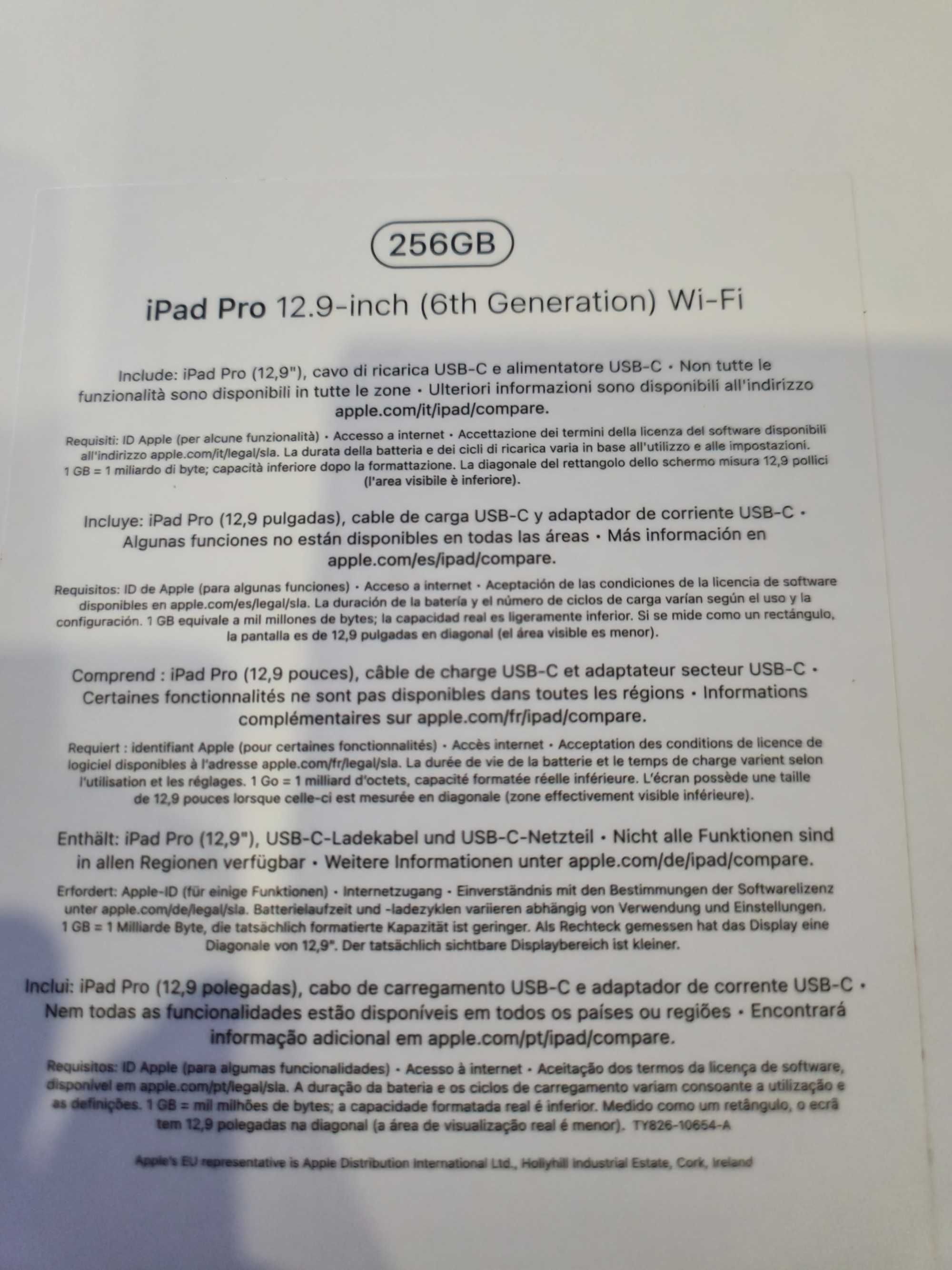 iPad Pro 12.9 6ª geração 256gb + apple pen 2