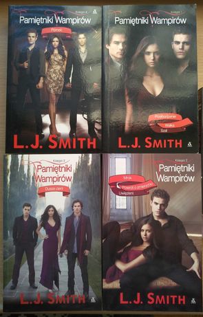 Pamiętniki wampirów L.J. Smith 4 tomy plus "Kocham Cię aż do śmierci"
