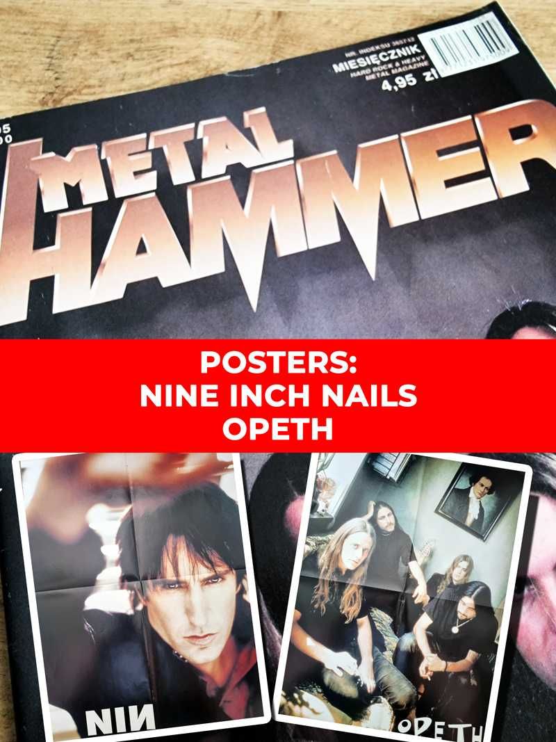 UNIKAT! Metal Hammer 105 3/2000 - Plakaty: Nine Inch Nails, Opeth