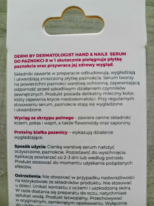 Odżywka serum do paznokci 8w1 odbudowa utwardzenie 10 ml