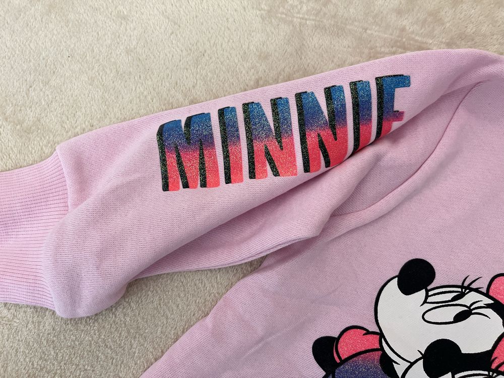 Śliczna bluza dla dziewczynki różowa Myszka Minnie Disney rozmiar 122