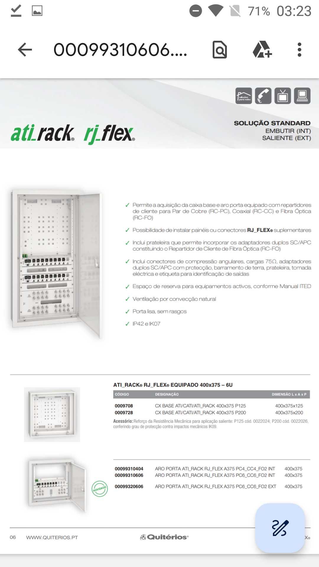 Quadro elétrico novo da Quitérios