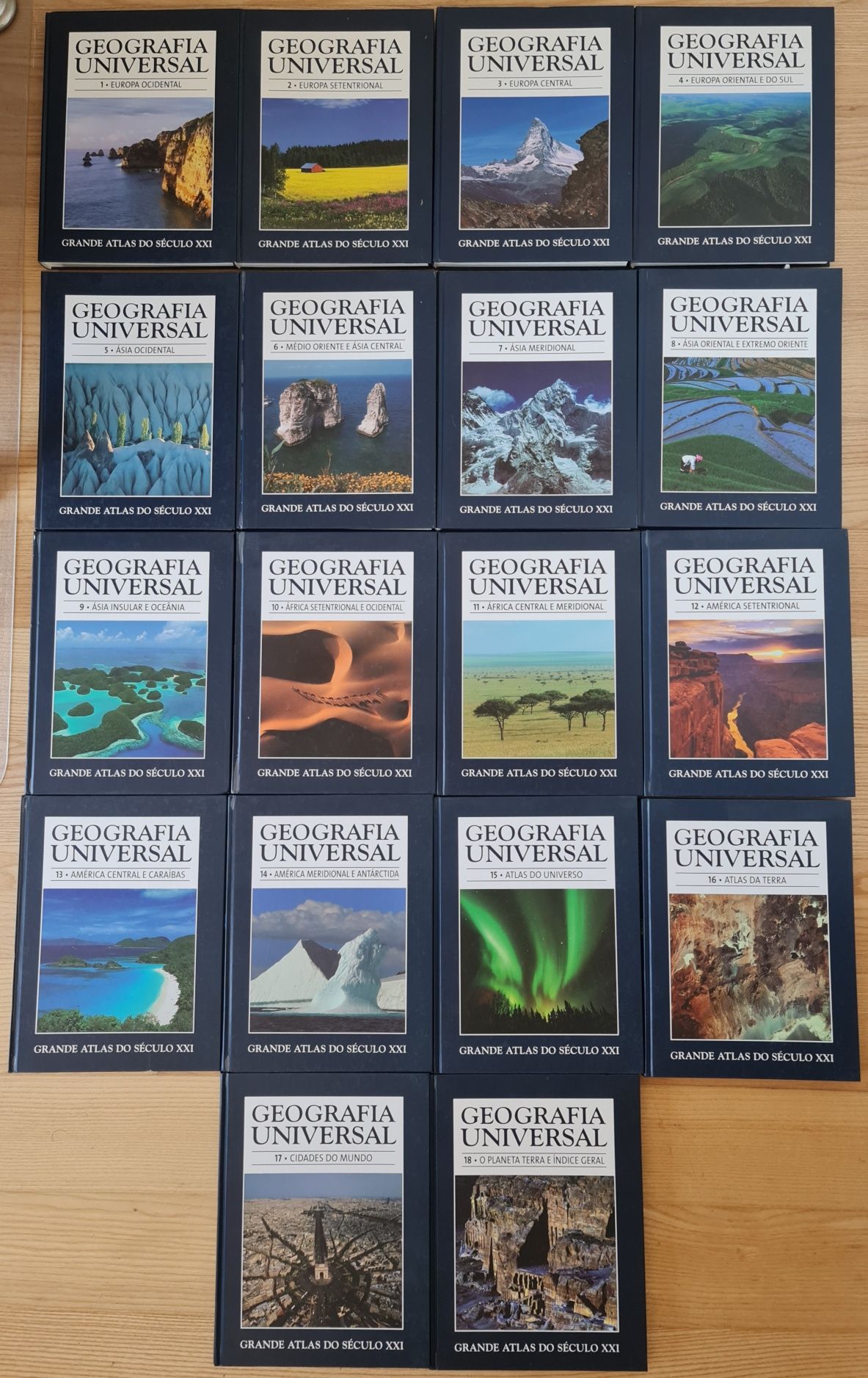 Colecção Geografia Universal - Grande Atlas Séc. XXI - 18 volumes