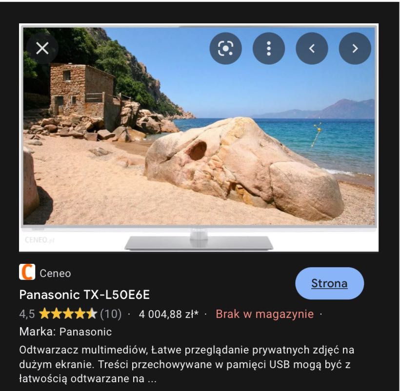 Telewizor Panasonic Modele : TX-L50E6E LCD