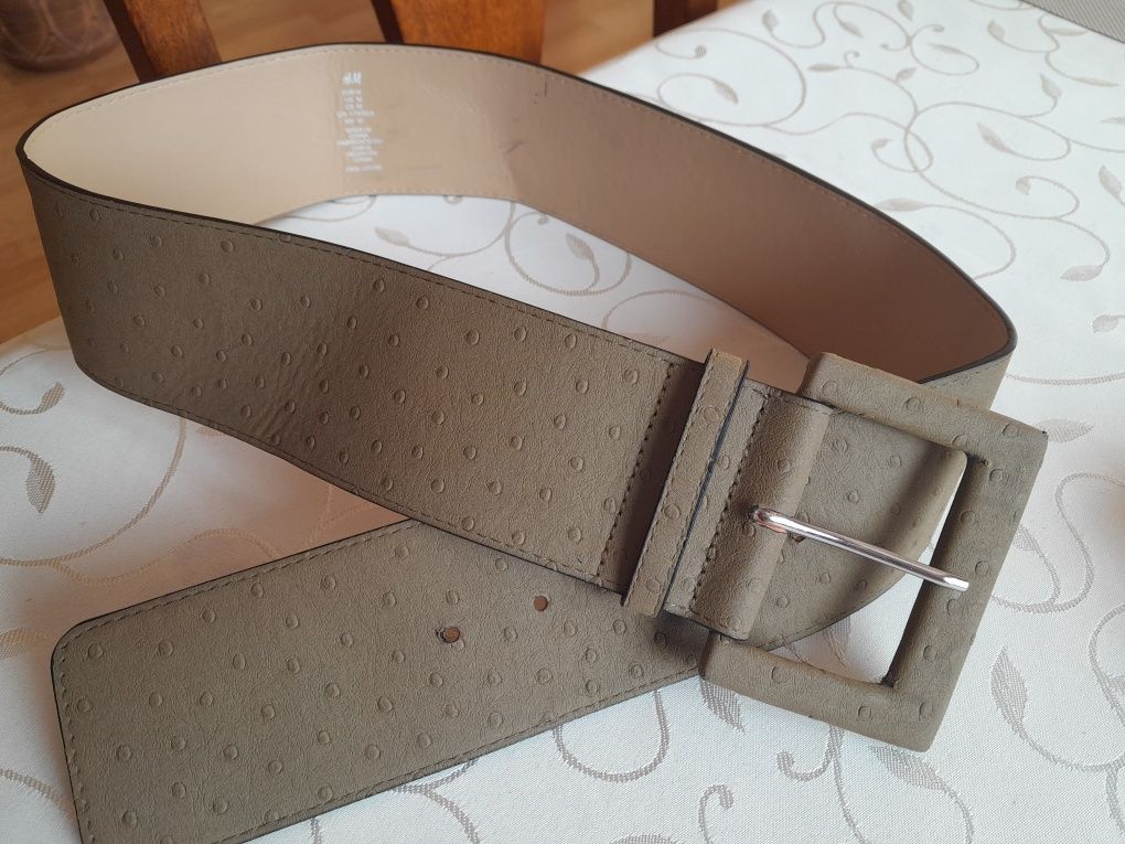 Pasek damski, khaki, oliwkowy, H&M