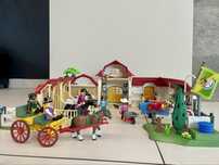 Playmobil duża stajnia z 2 dodatkowymi boksami i myjnią