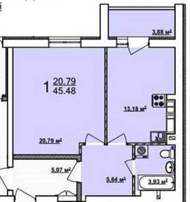 ЭКСКЛЮЗИВ Продам 1-комн квартиру 46,1м2 в Новострое ЖК МИРА 3 MV