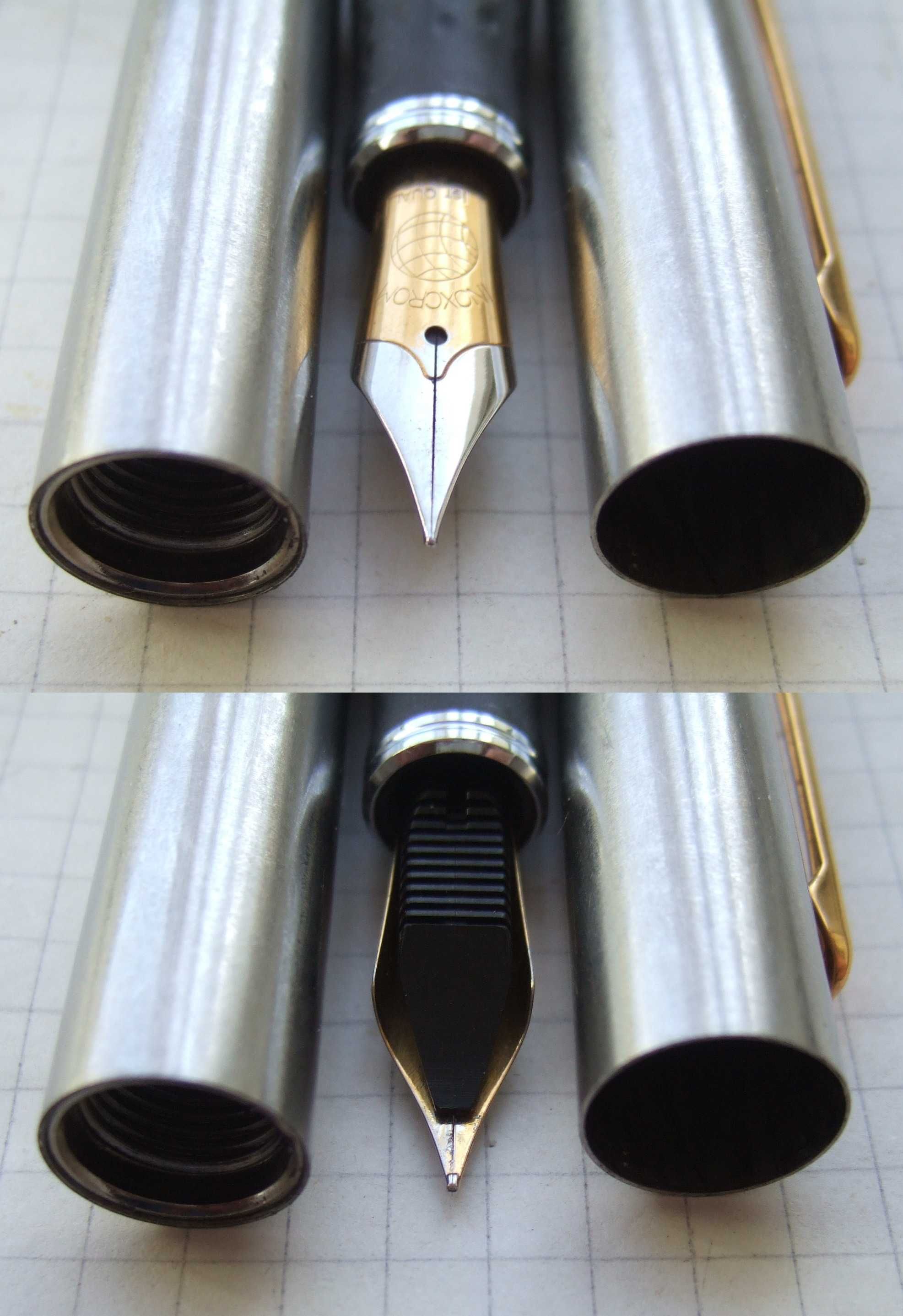 Перова ручка Inoxcrom товста з великим пером. Пише м'яко і насичено