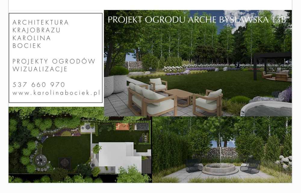 Architekt Krajobrazu, Warszawa i okolice, Projekty ogrodów, Realizacje