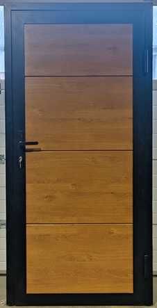 Brama drzwi panelowe aluminiowe techniczne gospodarcze garażowych 40mm