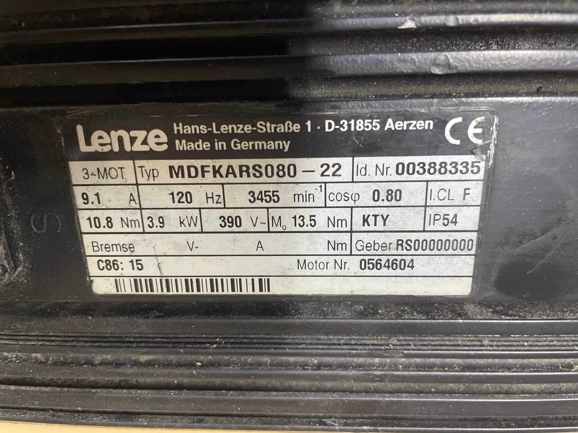 Silnik, servo motor LENZE  MDFKARS082-22