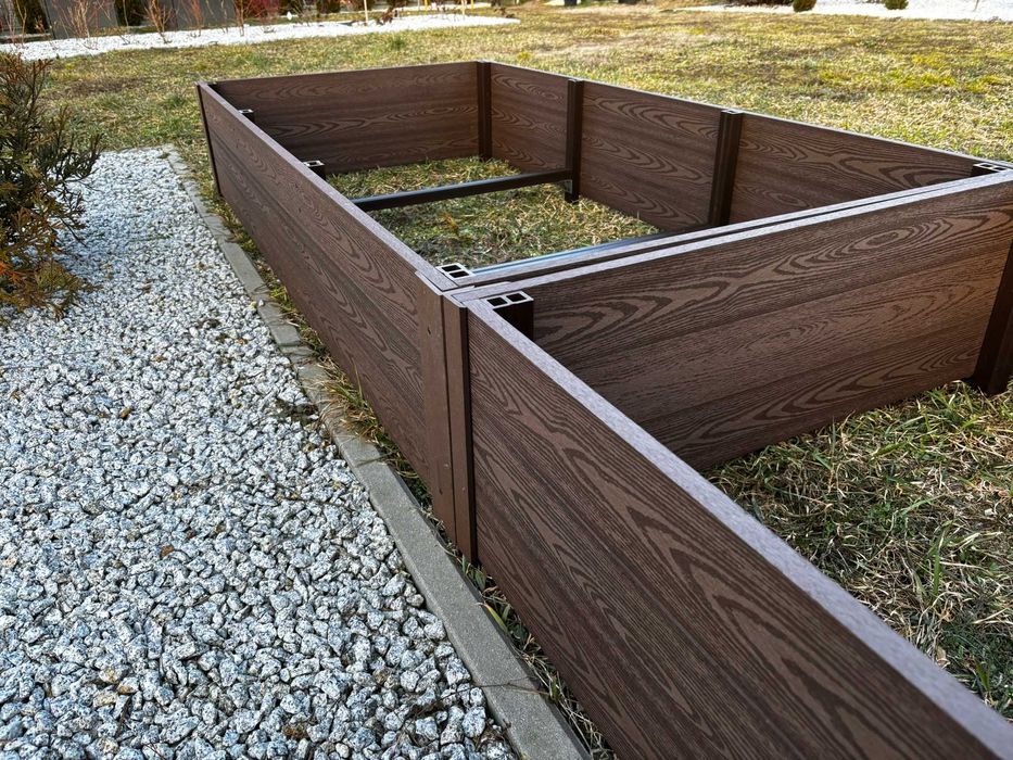 Warzywnik kompozytowy podwyższona grządka skrzynia zielnik donica