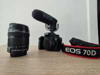 Canon EOS 70D + obiektyw 18-135mm + Rode Videomic Pro