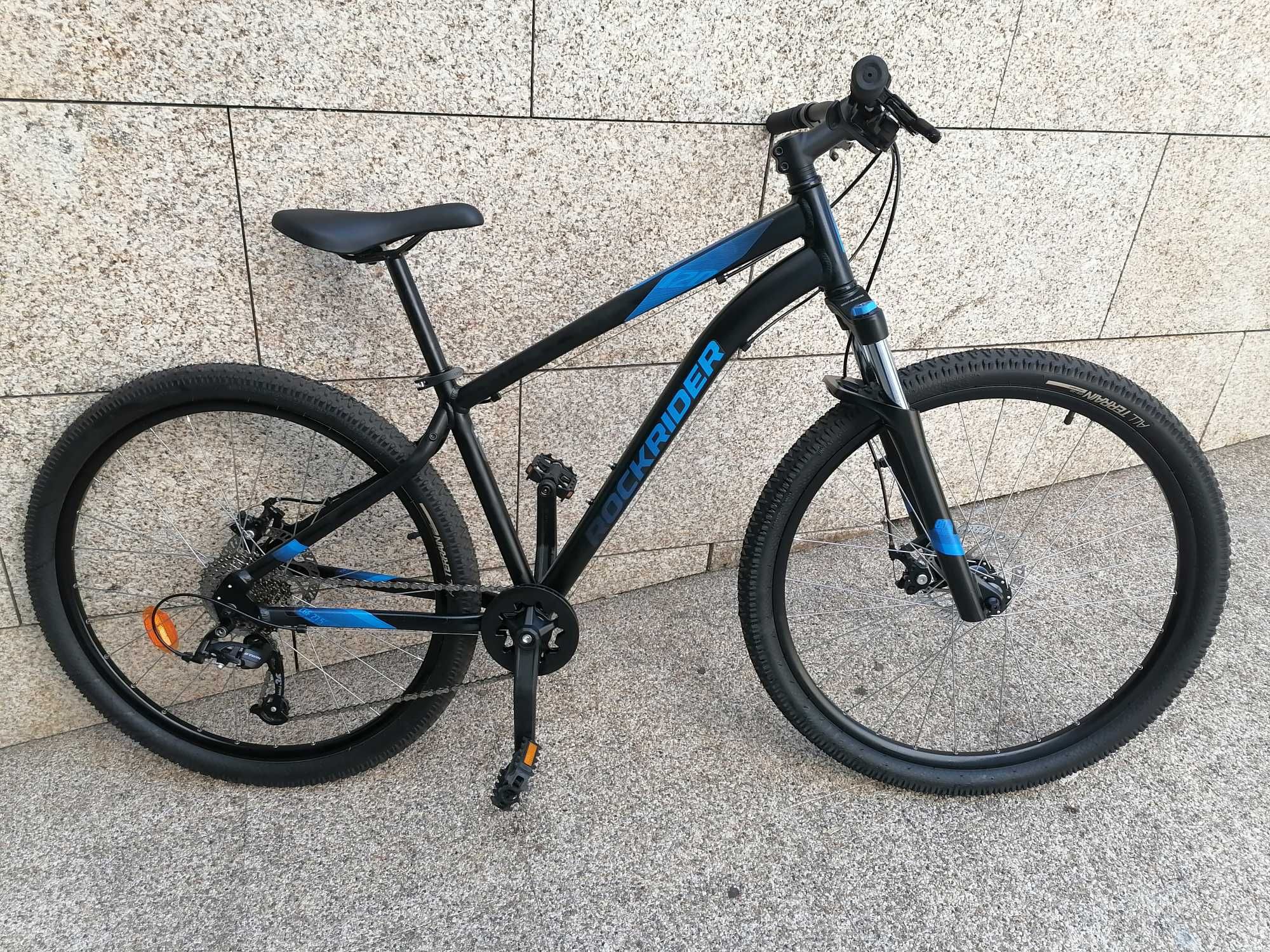 bicicleta btt mtb bike rockrider rodas 27.5 travões disco estado nova